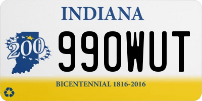 IN license plate 990WUT