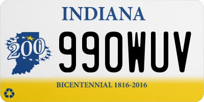 IN license plate 990WUV
