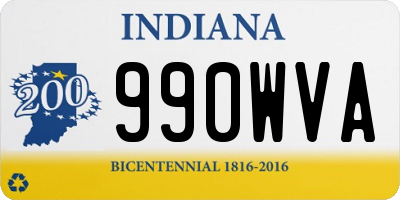 IN license plate 990WVA