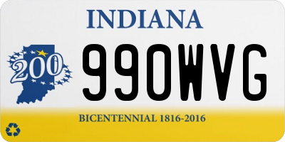 IN license plate 990WVG