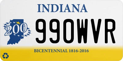 IN license plate 990WVR
