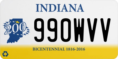 IN license plate 990WVV