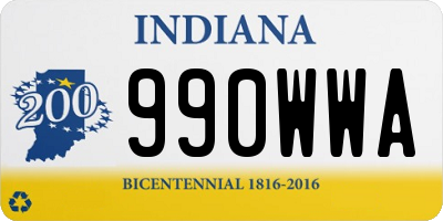 IN license plate 990WWA