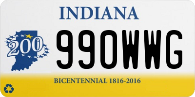 IN license plate 990WWG