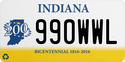 IN license plate 990WWL