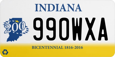 IN license plate 990WXA