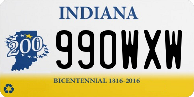 IN license plate 990WXW