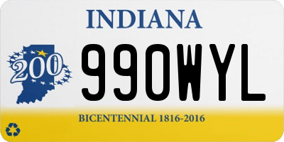 IN license plate 990WYL
