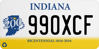 IN license plate 990XCF