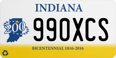 IN license plate 990XCS