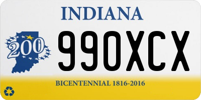 IN license plate 990XCX