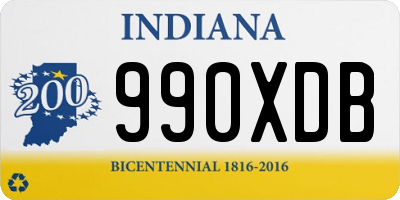 IN license plate 990XDB