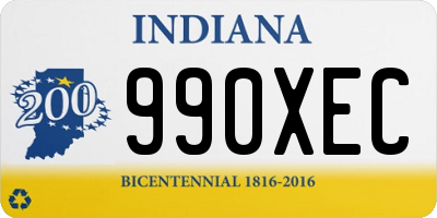 IN license plate 990XEC