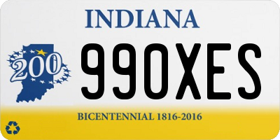 IN license plate 990XES