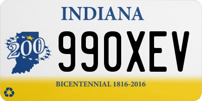 IN license plate 990XEV