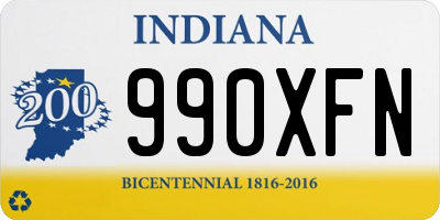IN license plate 990XFN