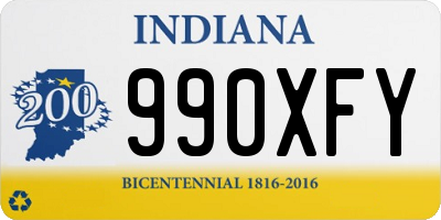 IN license plate 990XFY