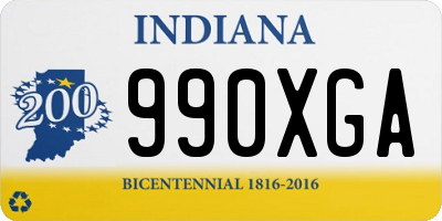 IN license plate 990XGA