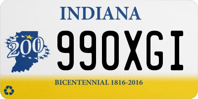 IN license plate 990XGI