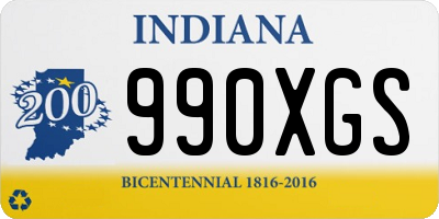 IN license plate 990XGS