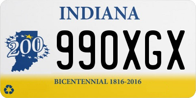 IN license plate 990XGX