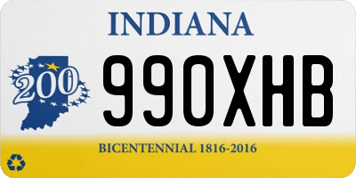 IN license plate 990XHB