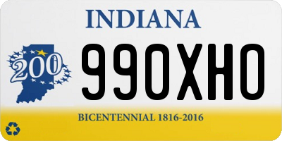 IN license plate 990XHO