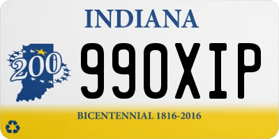 IN license plate 990XIP