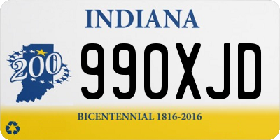 IN license plate 990XJD