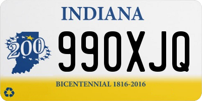 IN license plate 990XJQ