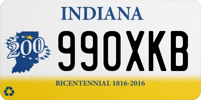 IN license plate 990XKB