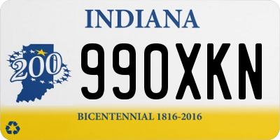 IN license plate 990XKN