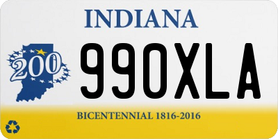 IN license plate 990XLA