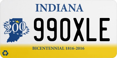 IN license plate 990XLE