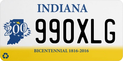 IN license plate 990XLG