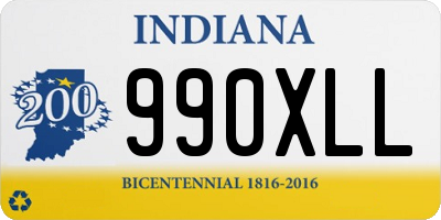 IN license plate 990XLL