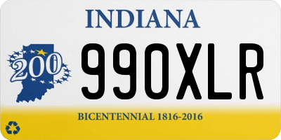 IN license plate 990XLR