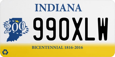 IN license plate 990XLW