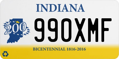 IN license plate 990XMF