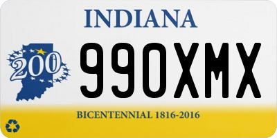 IN license plate 990XMX