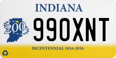 IN license plate 990XNT