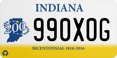IN license plate 990XOG