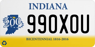 IN license plate 990XOU