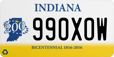 IN license plate 990XOW