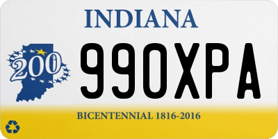 IN license plate 990XPA