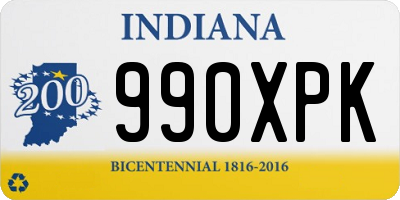 IN license plate 990XPK