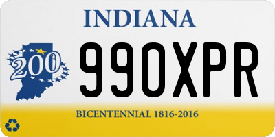 IN license plate 990XPR