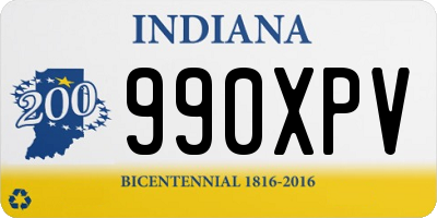 IN license plate 990XPV