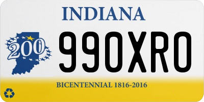 IN license plate 990XRO