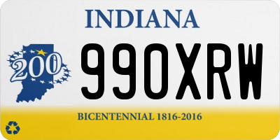 IN license plate 990XRW